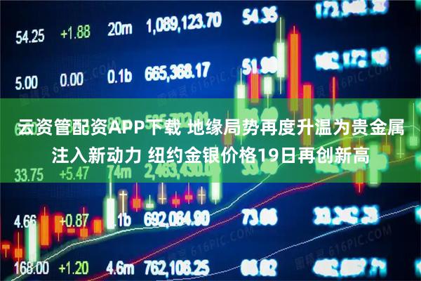 云资管配资APP下载 地缘局势再度升温为贵金属注入新动力 纽约金银价格19日再创新高